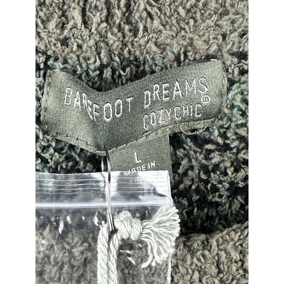 NEW Barefoot Dreams CozyChic Seaside Crew Neck Pullover Camo Sweater Womens L - Picture 5 of 12
